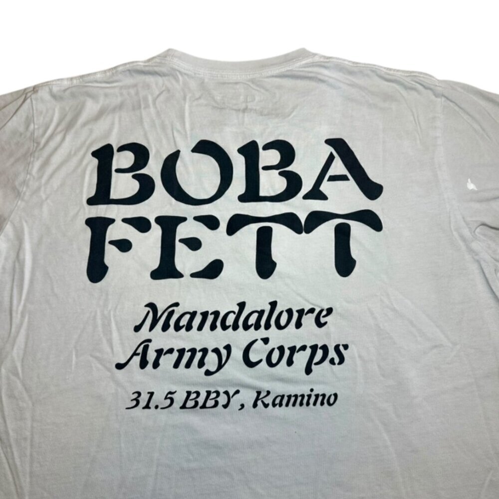 UNIQLO STAR WARS MANDALORIAN BOBA FETT YOU JOIN US T SHIRT Size XL - Picture 4 of 8